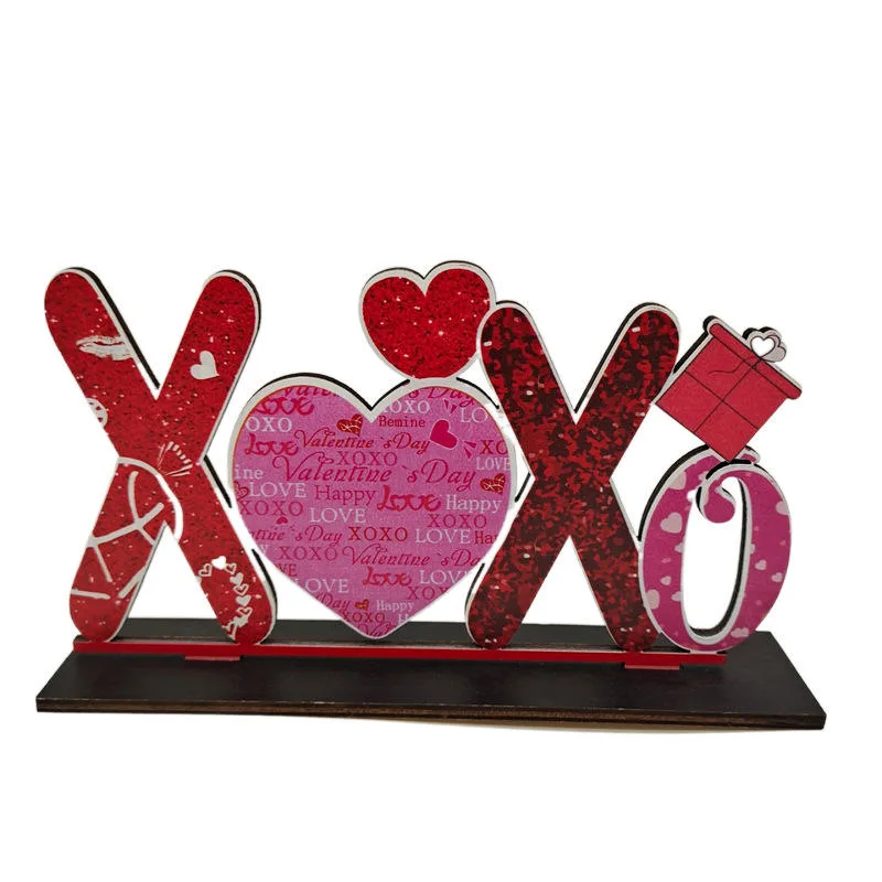 Valentine&prime;s Day Confession Sign Wooden Valentine&prime;s Day Tabletop Decoration