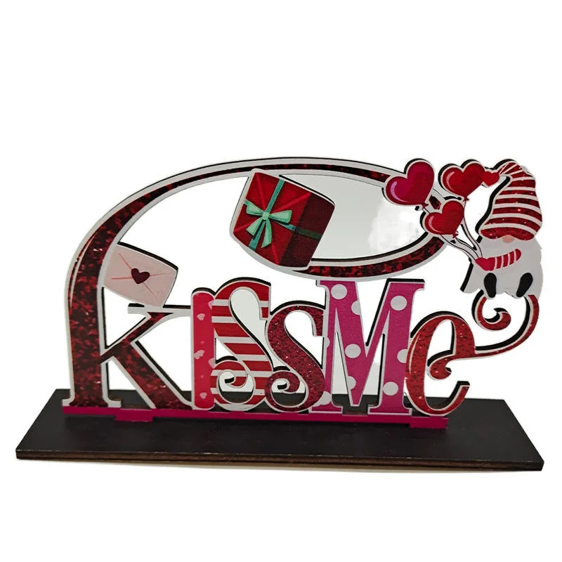 Valentine&prime;s Day Confession Sign Wooden Valentine&prime;s Day Tabletop Decoration